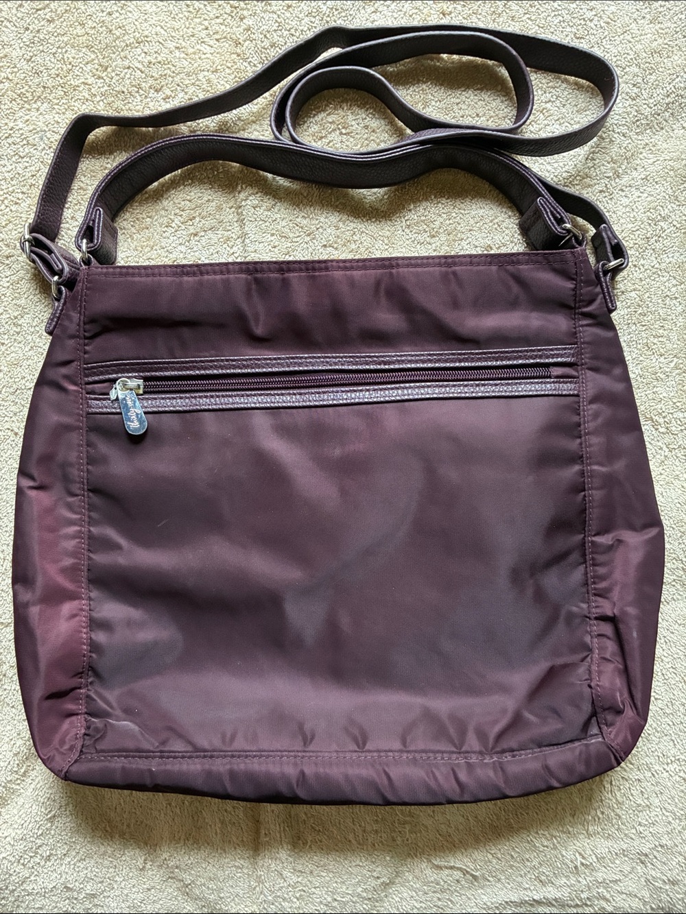 thirty-one Plum Everything Nylon Crossbody Bag